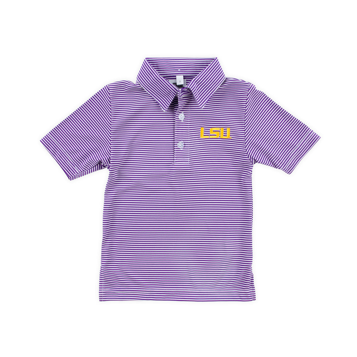 LSU Embroidered Purple Performance Polo