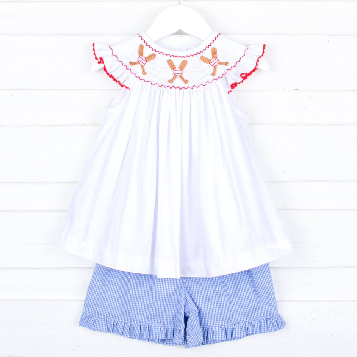 Grand Slam Baseball Smocked Short Set
