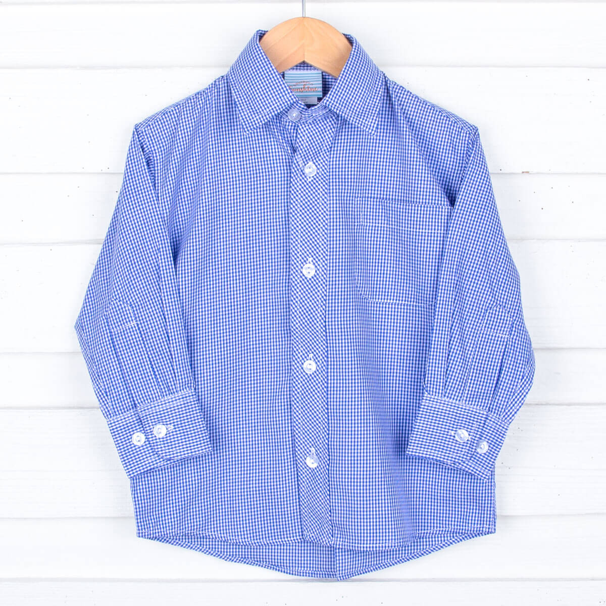 Royal Gingham Button Down Shirt