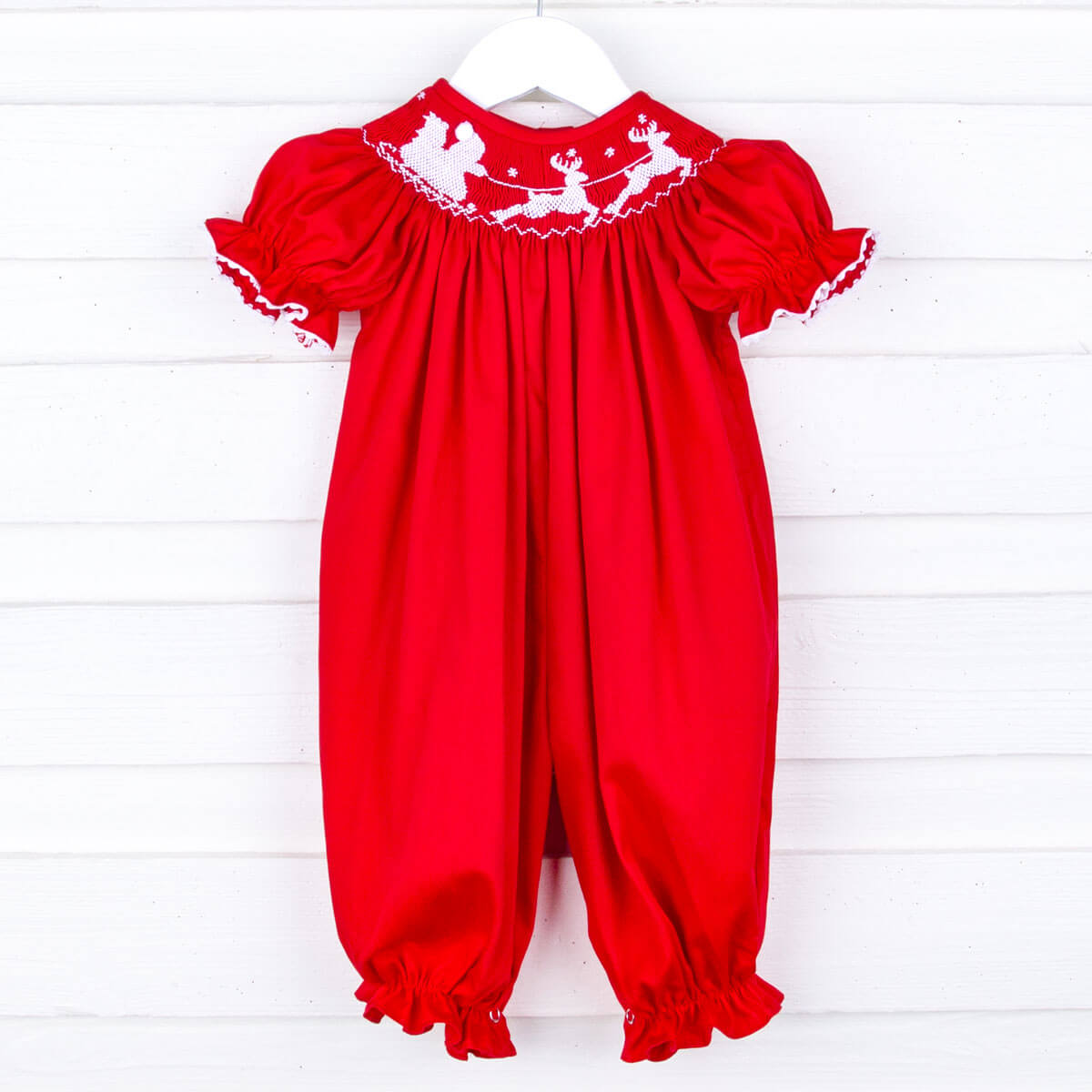 Winter Fun Smocked Long Bubble