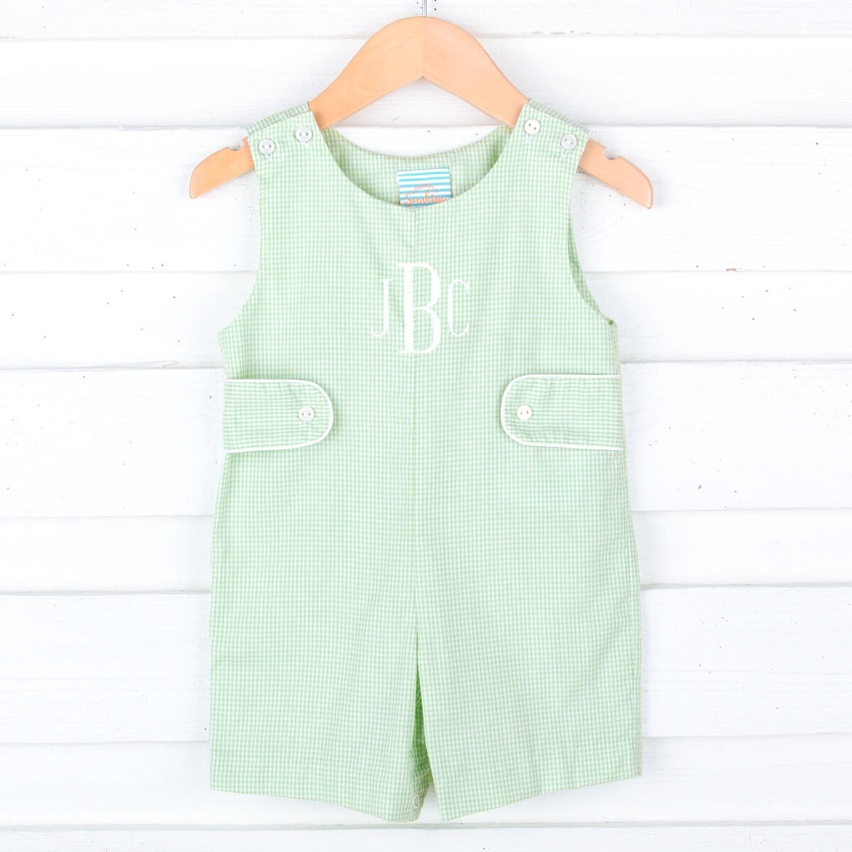 Light Green Gingham Jon Jon