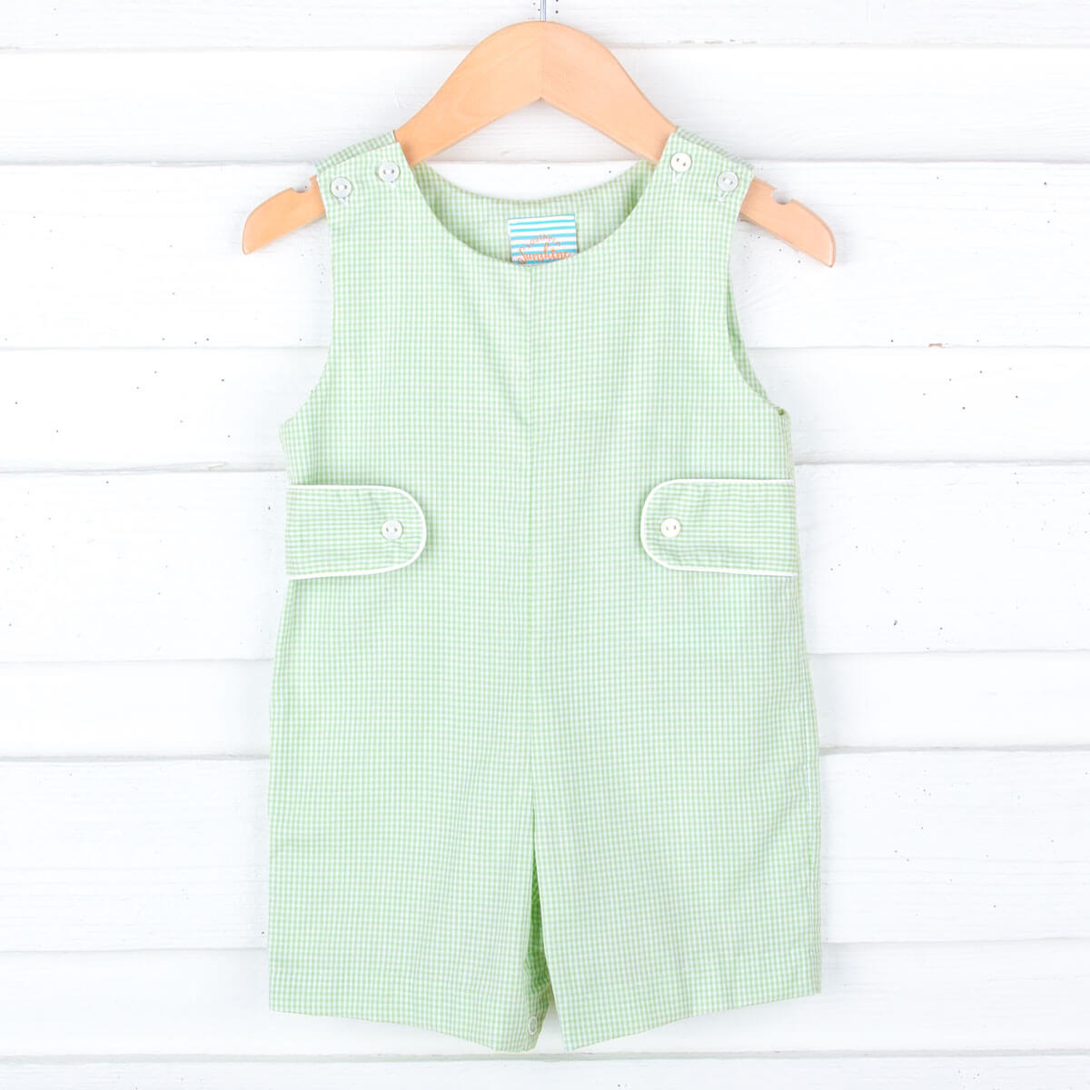 Light Green Gingham Jon Jon