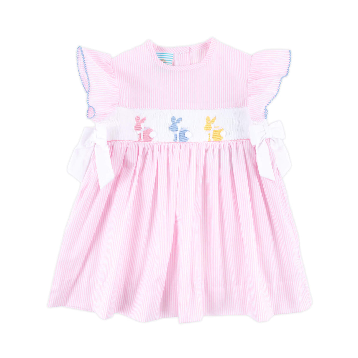 Spring Bunnies Pink Smocked Beverly Dress