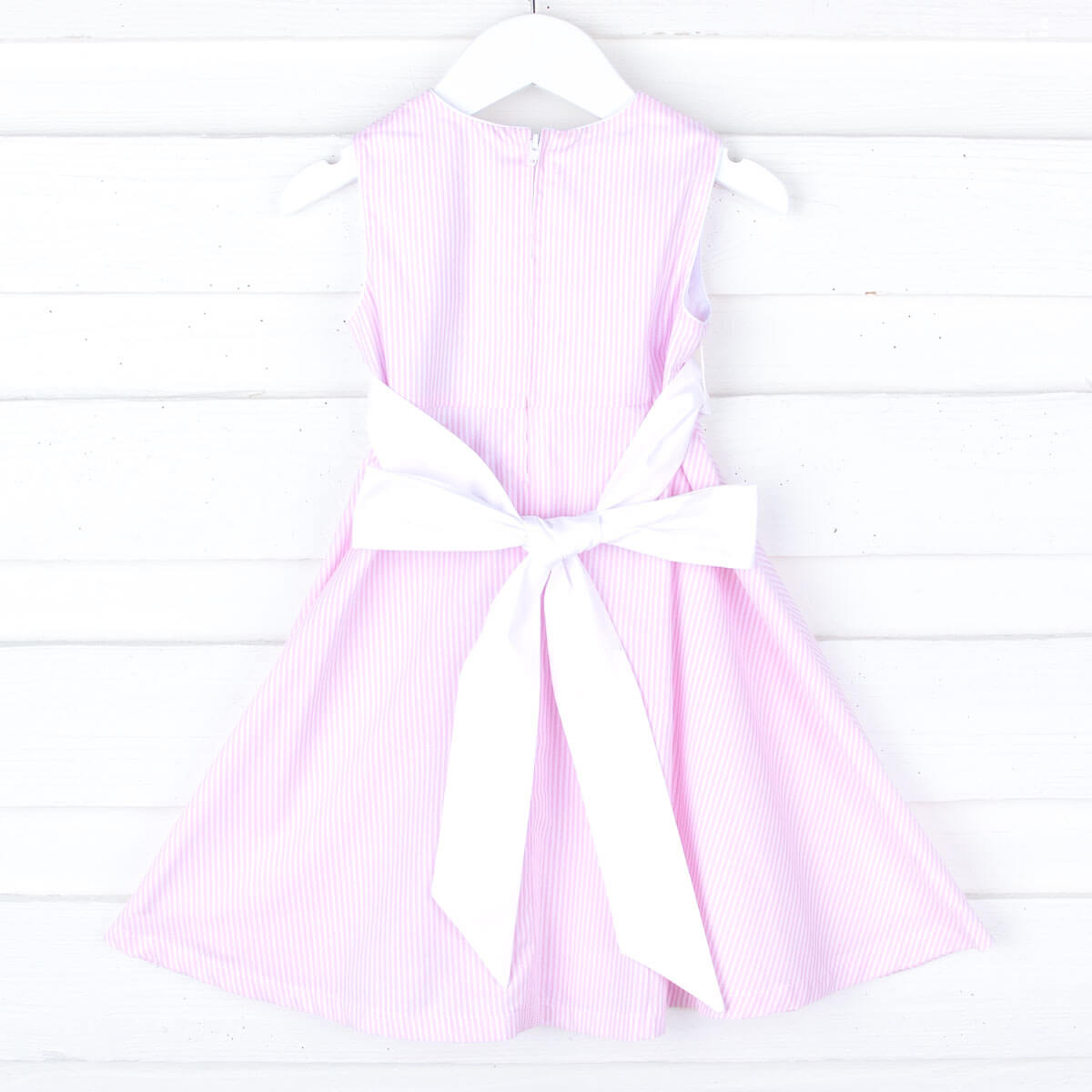 Pink Stripe Sash Dress