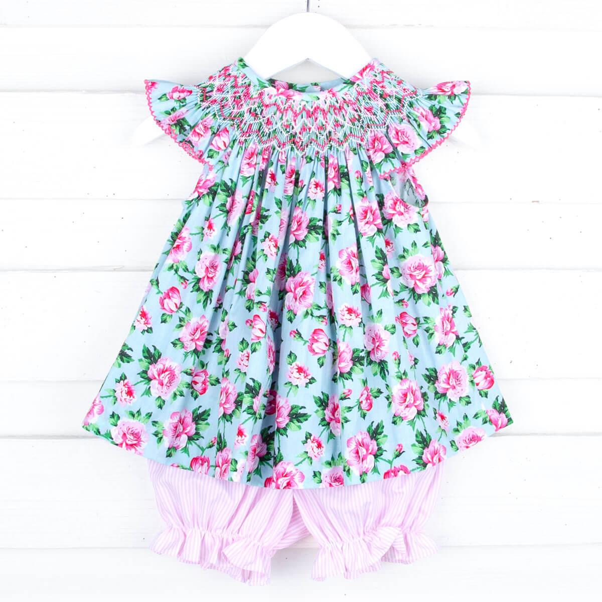 Secret Garden Pink Smocked Bloomer Set
