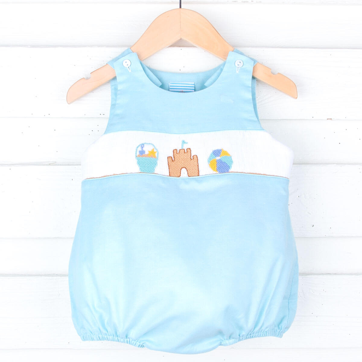 Beach Baby Mint Smocked Sun Bubble