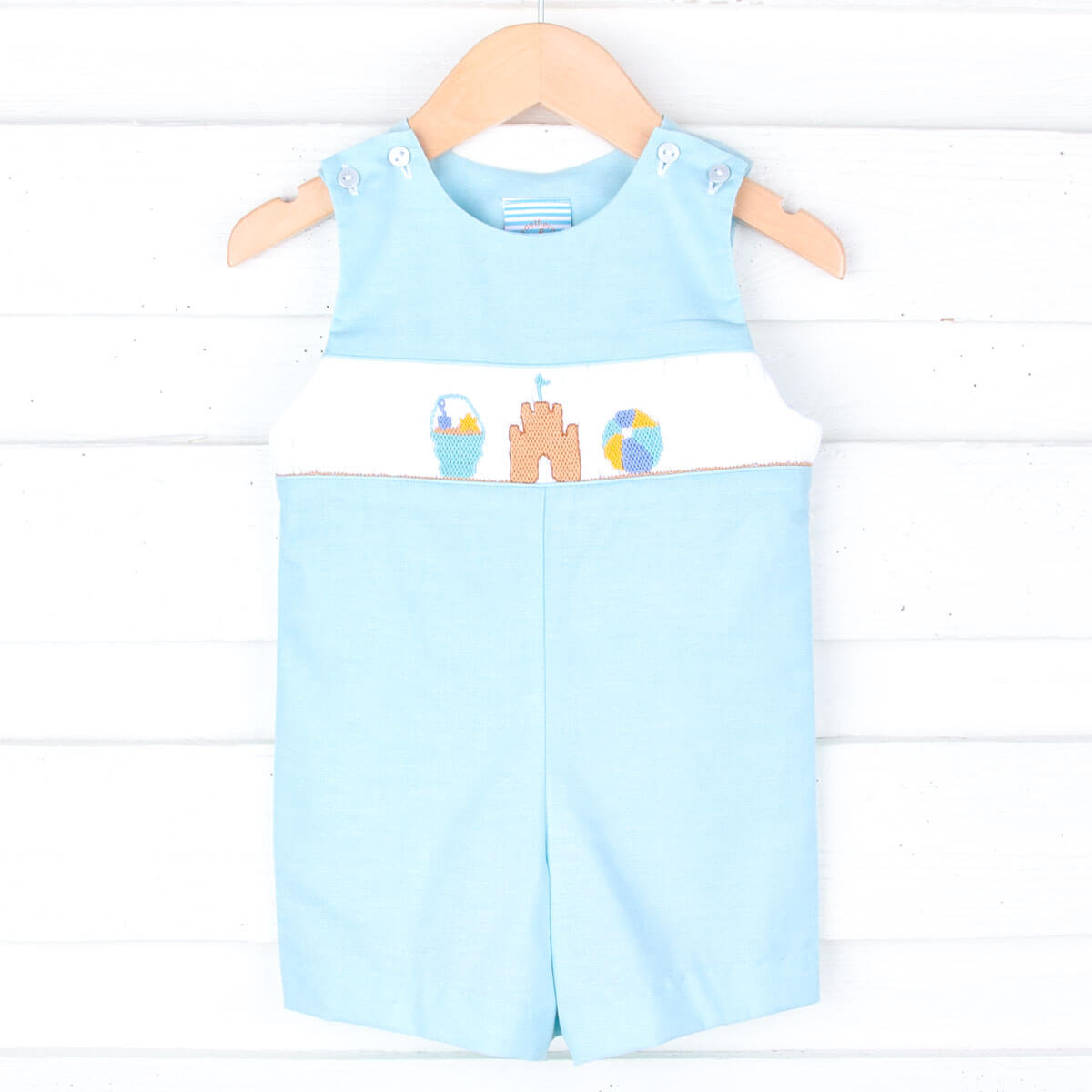 Beach Baby Mint Smocked Jon Jon