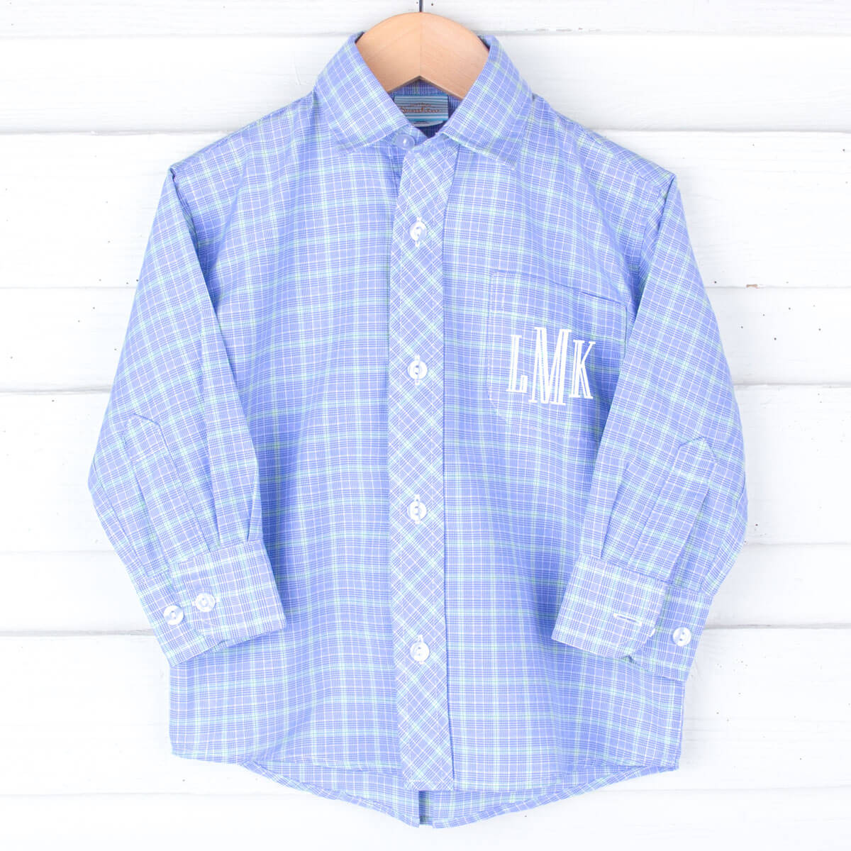 Play Golf Blue Plaid Button Down Shirt