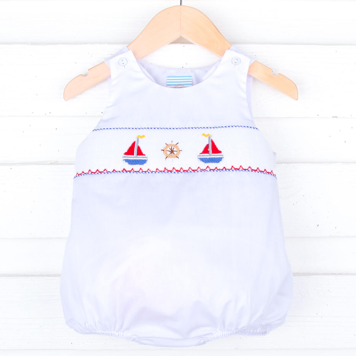Sail Away White Smocked Sun Bubble