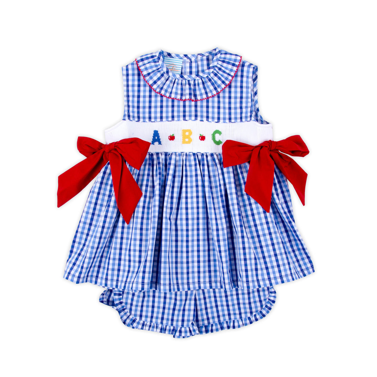 ABC Smocked Blue Plaid Beverly Short Set