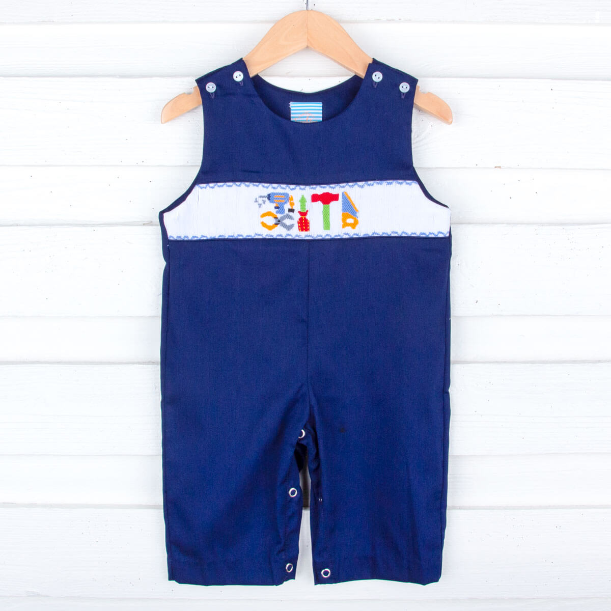 Tools Smocked Navy Longall