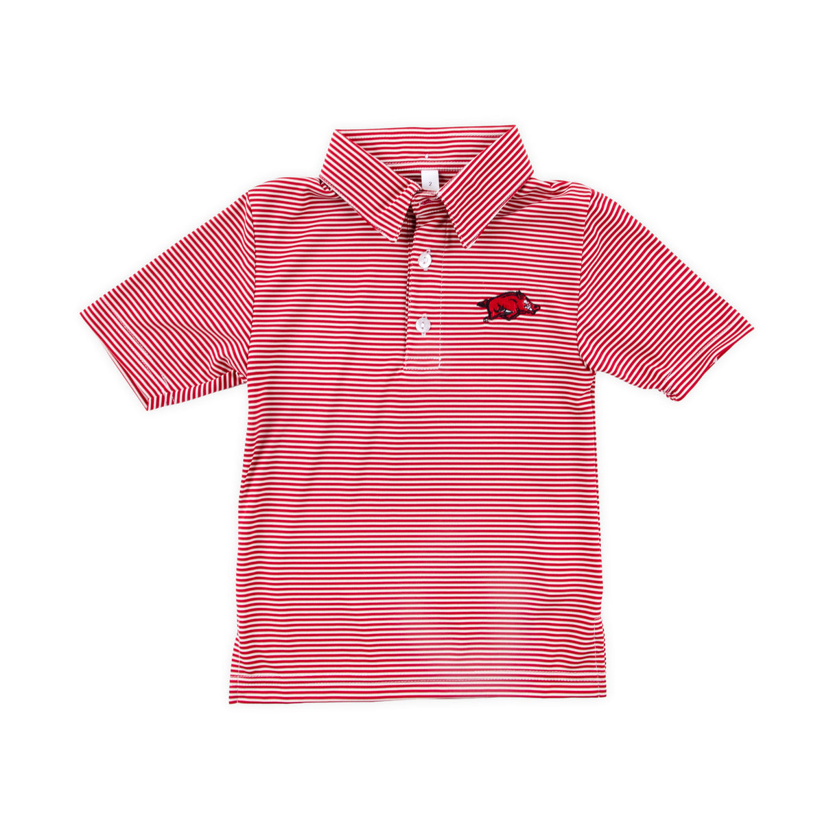 Arkansas Embroidered Red Performance Polo