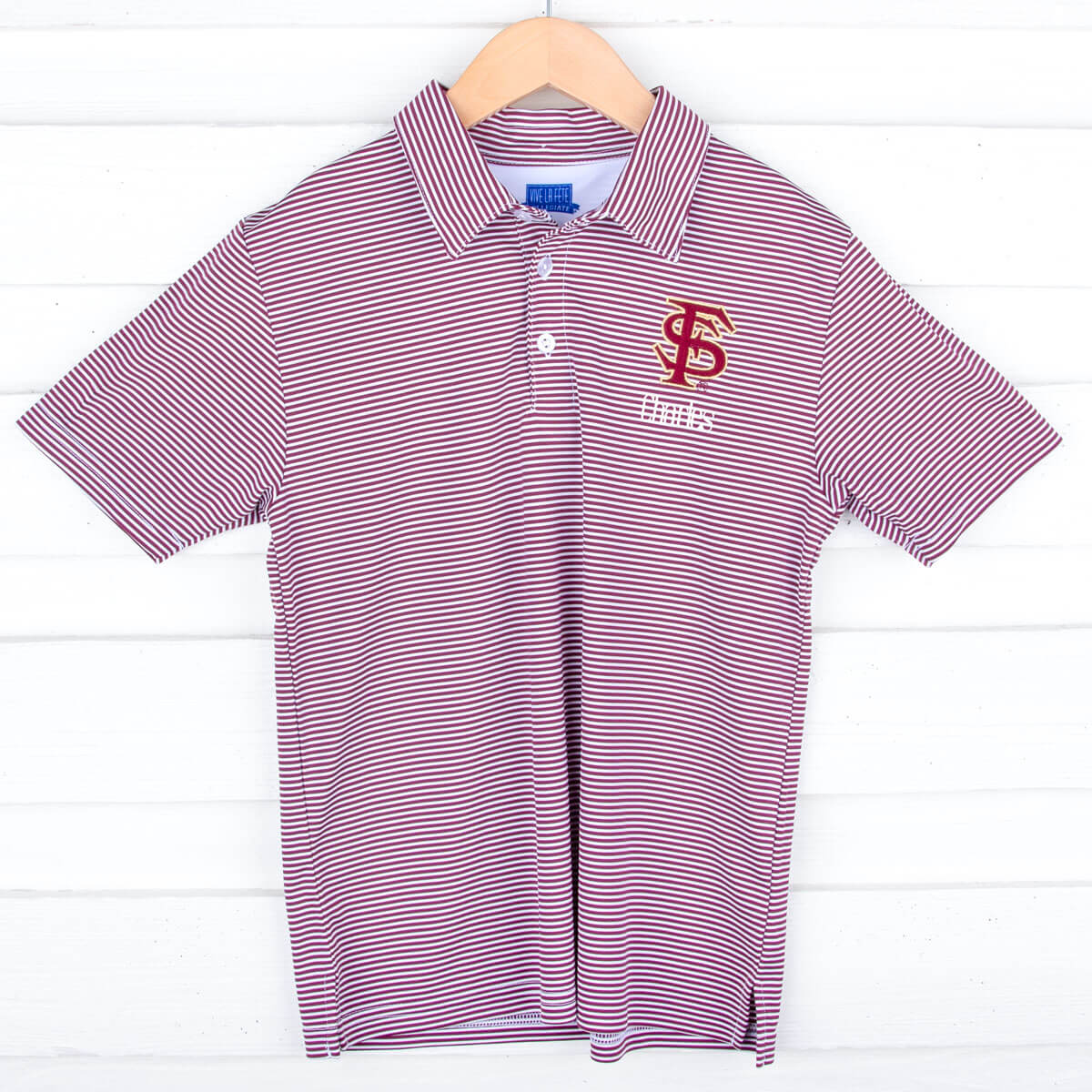 FSU Embroidered Maroon Performance Polo