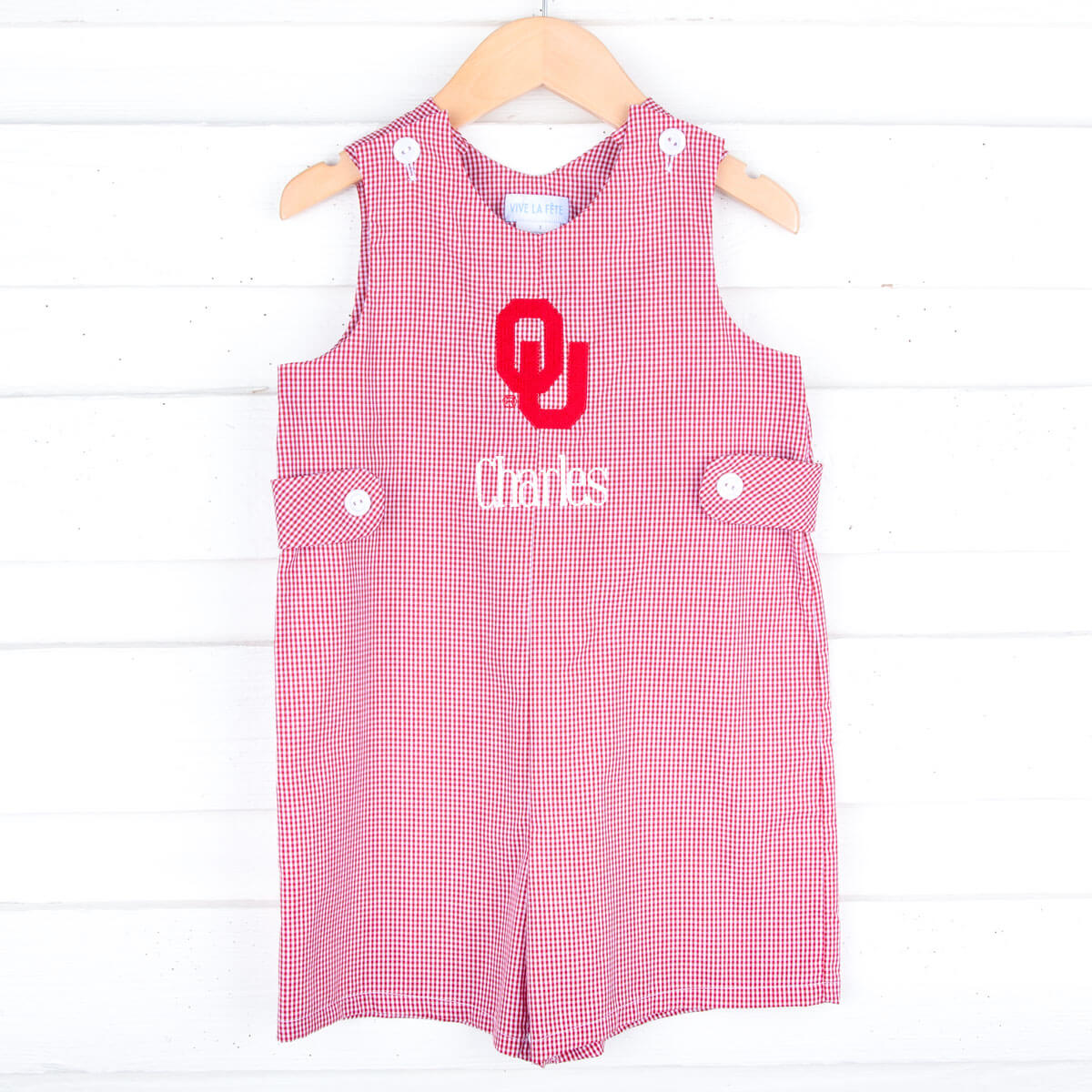 Oklahoma Embroidered Red Jon Jon