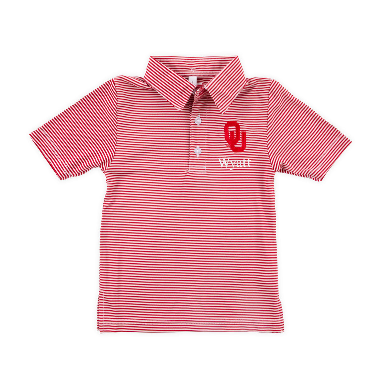 Oklahoma Embroidered Red Performance Polo