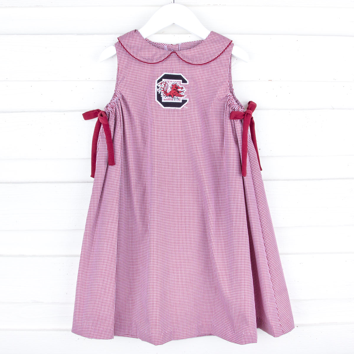 South Carolina Embroidered Maroon Dress