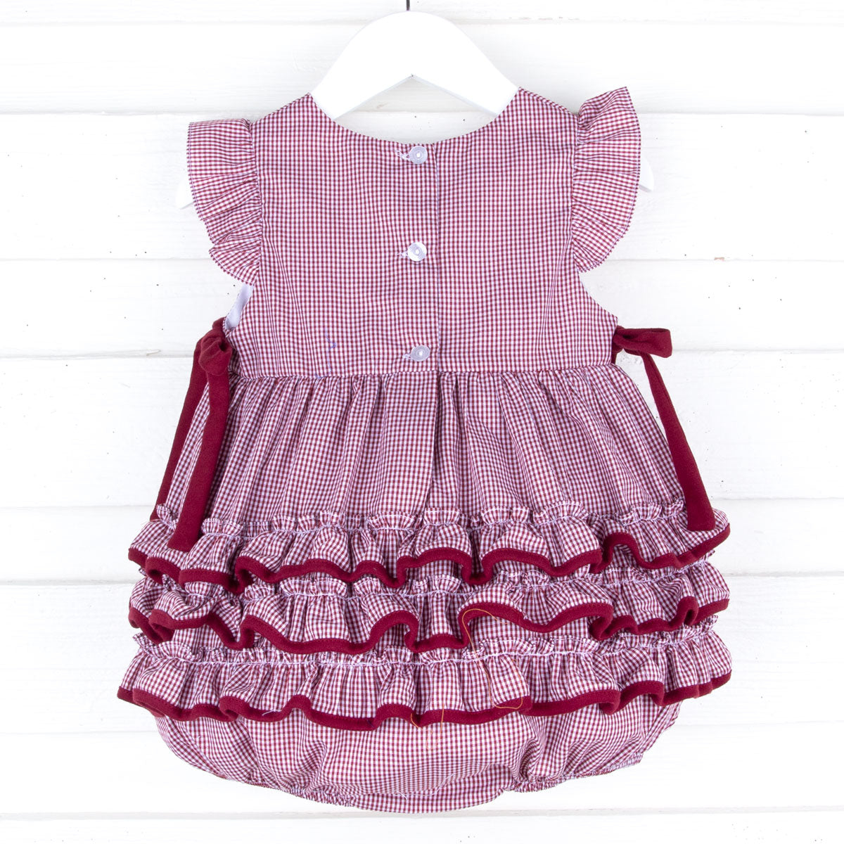 South Carolina Embroidered Maroon Ruffle Bubble