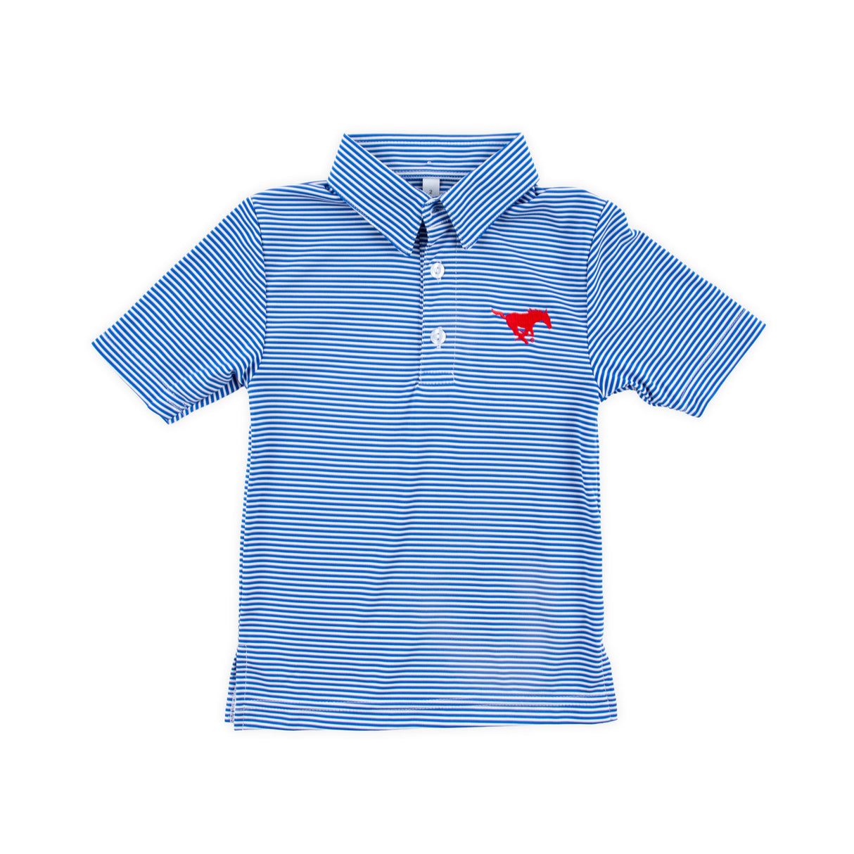 SMU Embroidered Royal Blue Performance Polo