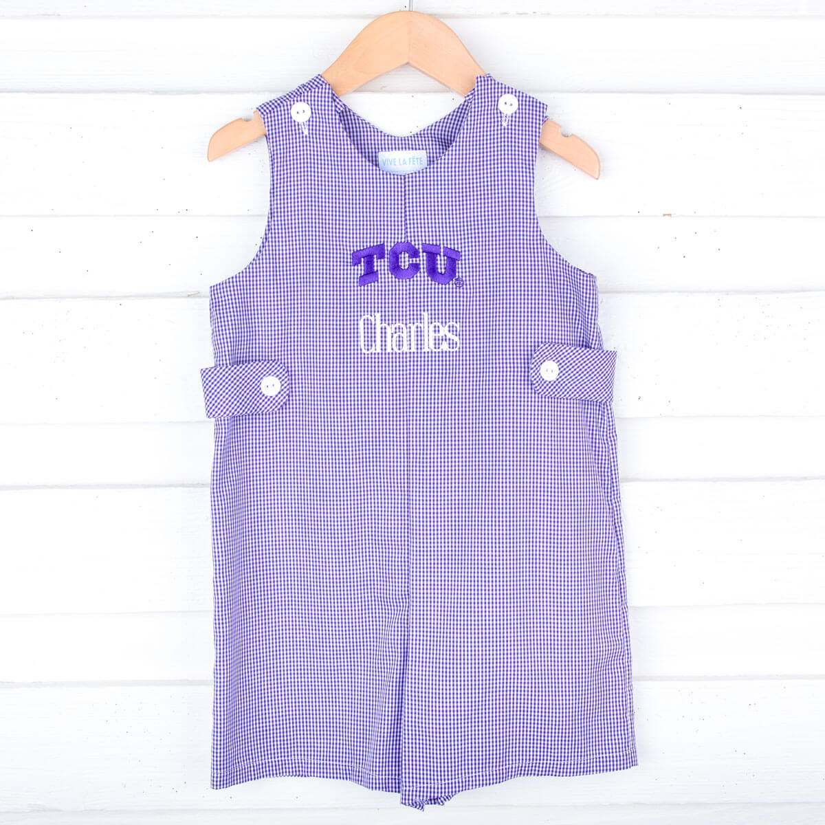 TCU Embroidered Purple Jon Jon