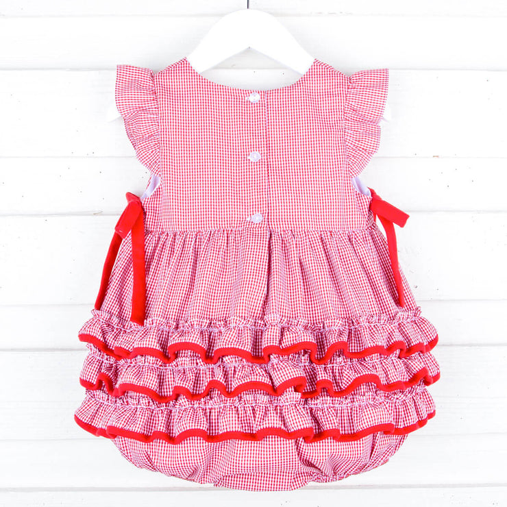 Texas Tech Embroidered Red Ruffle Bubble