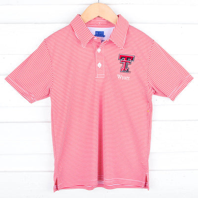 Texas Tech Embroidered Red Performance Polo
