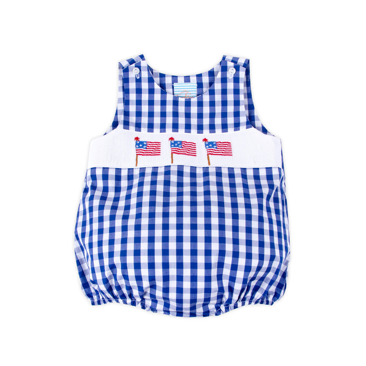 Flag Smocked Royal Check Sun Bubble