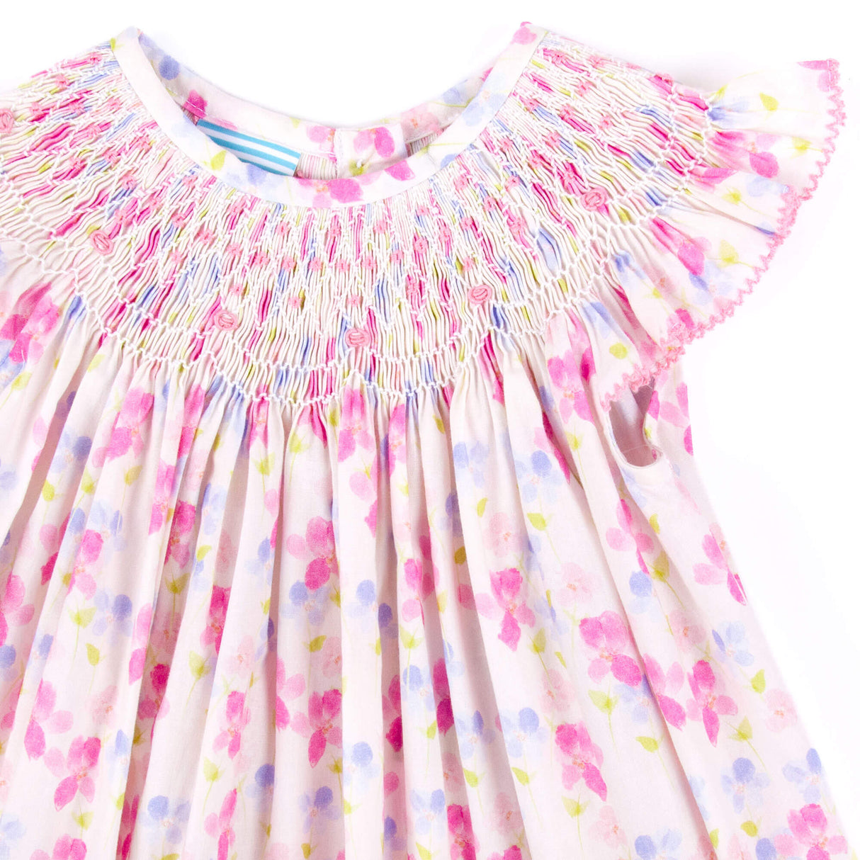 Petal Paradise Smocked Angel Sleeve Dress