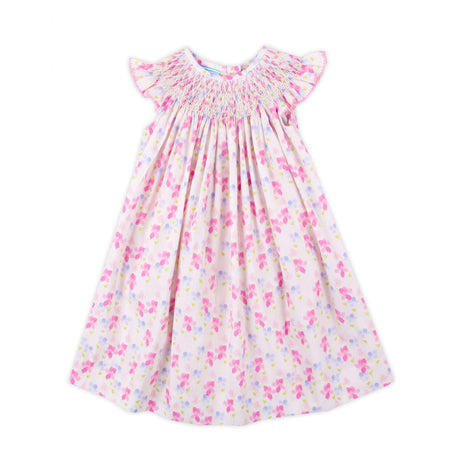 Petal Paradise Smocked Angel Sleeve Dress