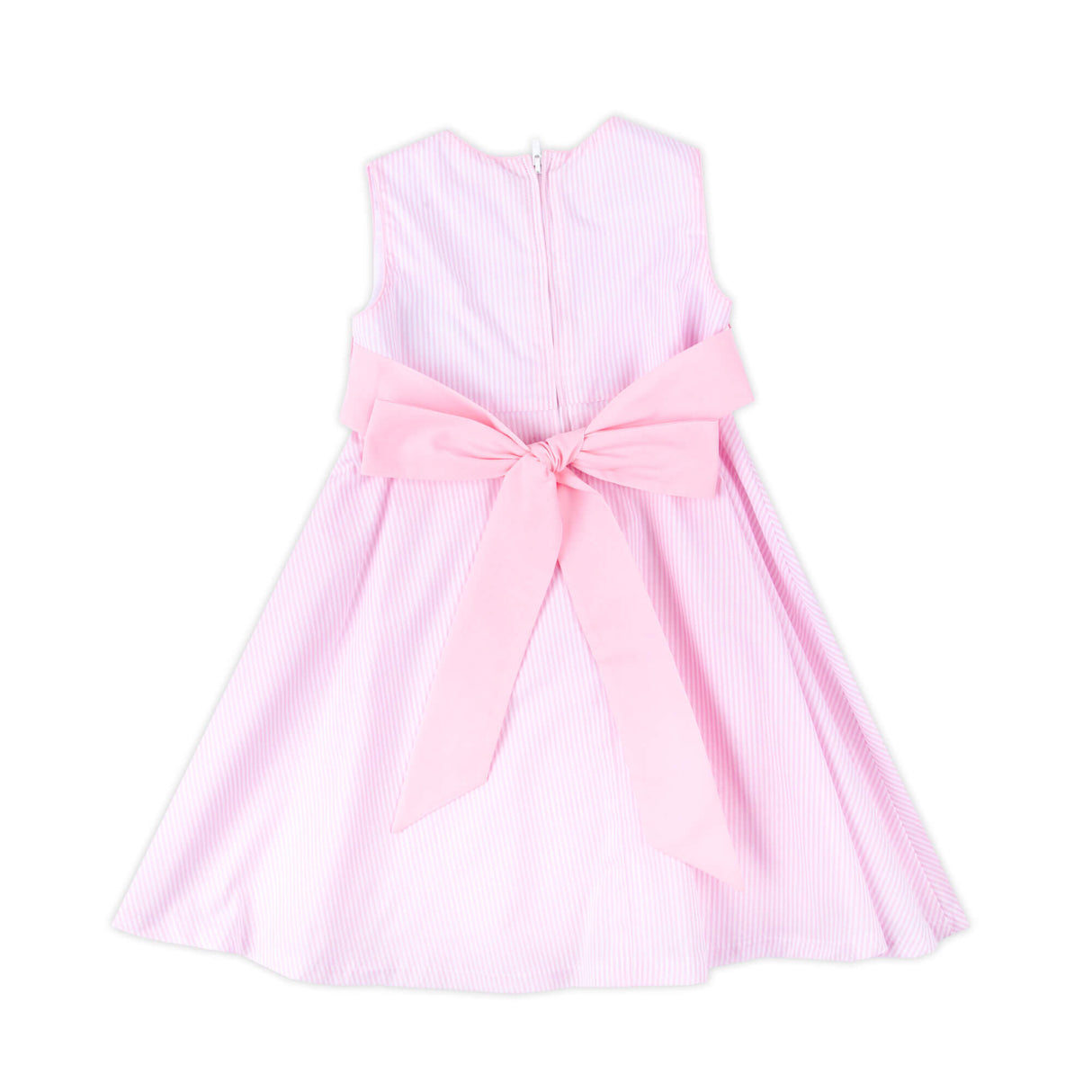 Cute Pink Stripe Sash Dress