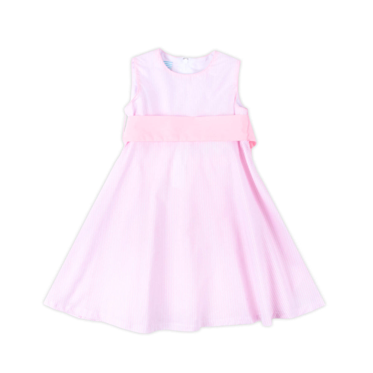 Cute Pink Stripe Sash Dress