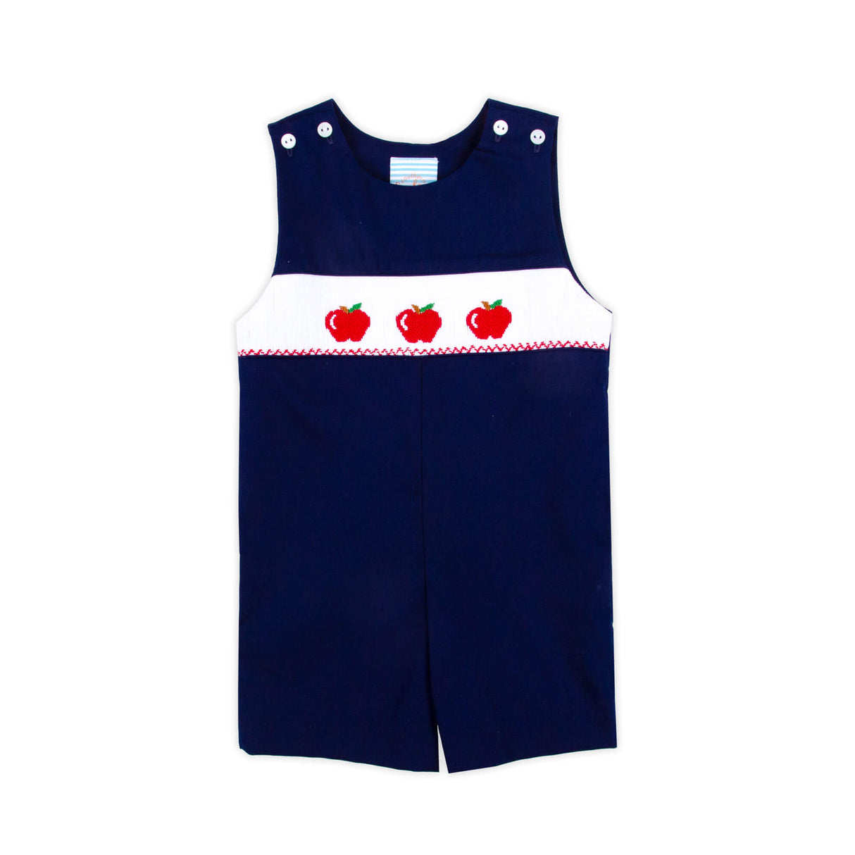 Apple Smocked Navy Jon Jon
