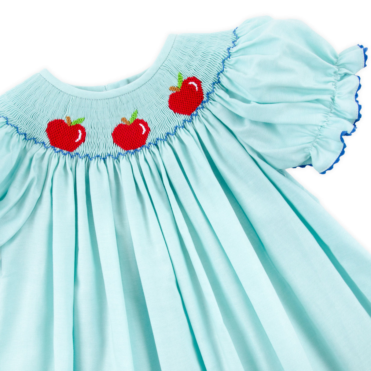 Apple Smocked Oxford Bishop Dress