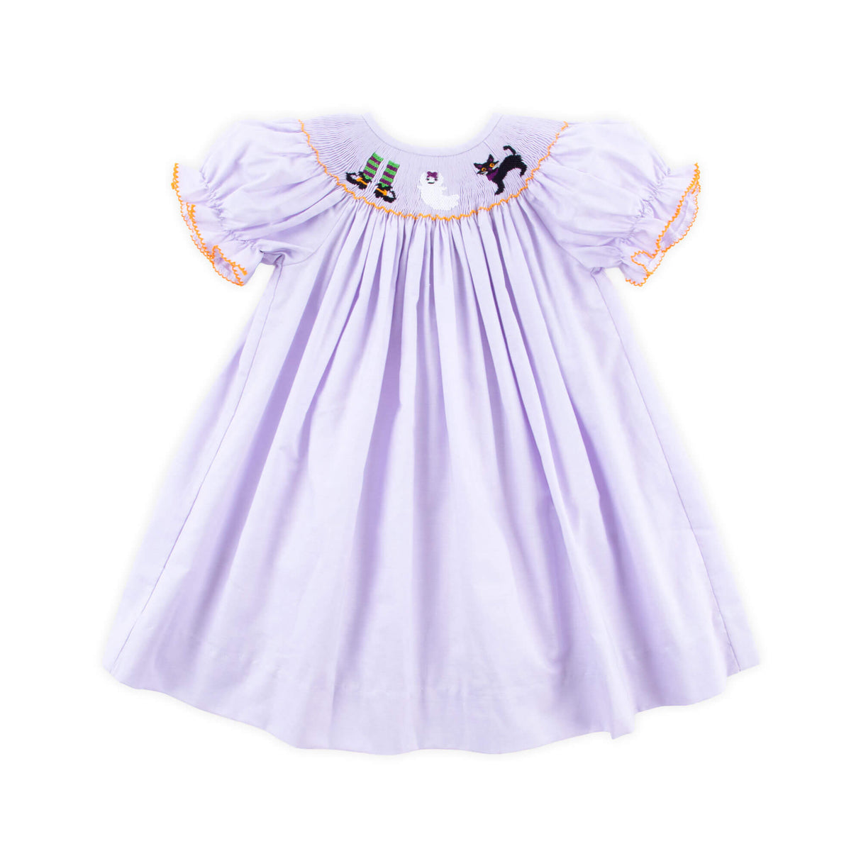 Wicked Smocked Lavender Gingham Bishop Dress