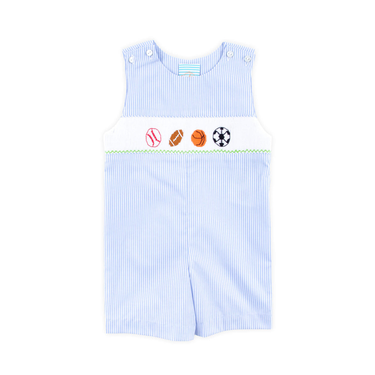 Sports Smocked Blue Stripe Jon Jon