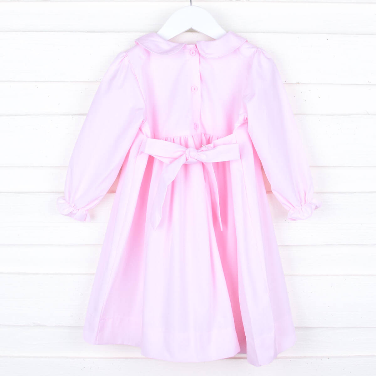Pink Pleated Stitched Dress