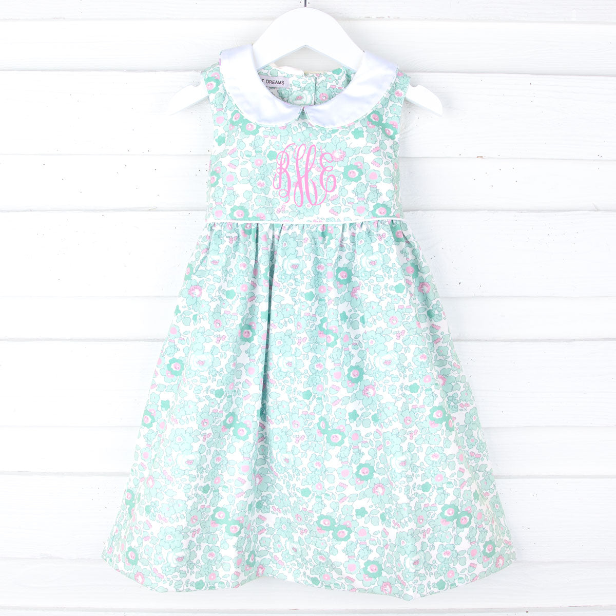 Marie Turquoise Flower Print Dress