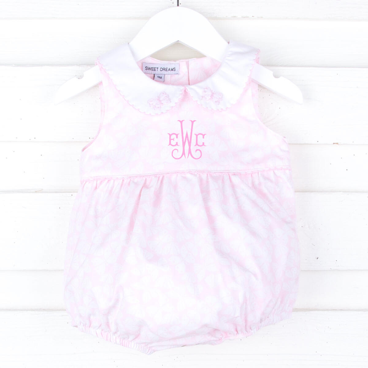 Pink Butterfly Embroidered Bubble