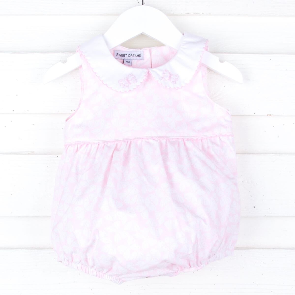 Pink Butterfly Embroidered Bubble