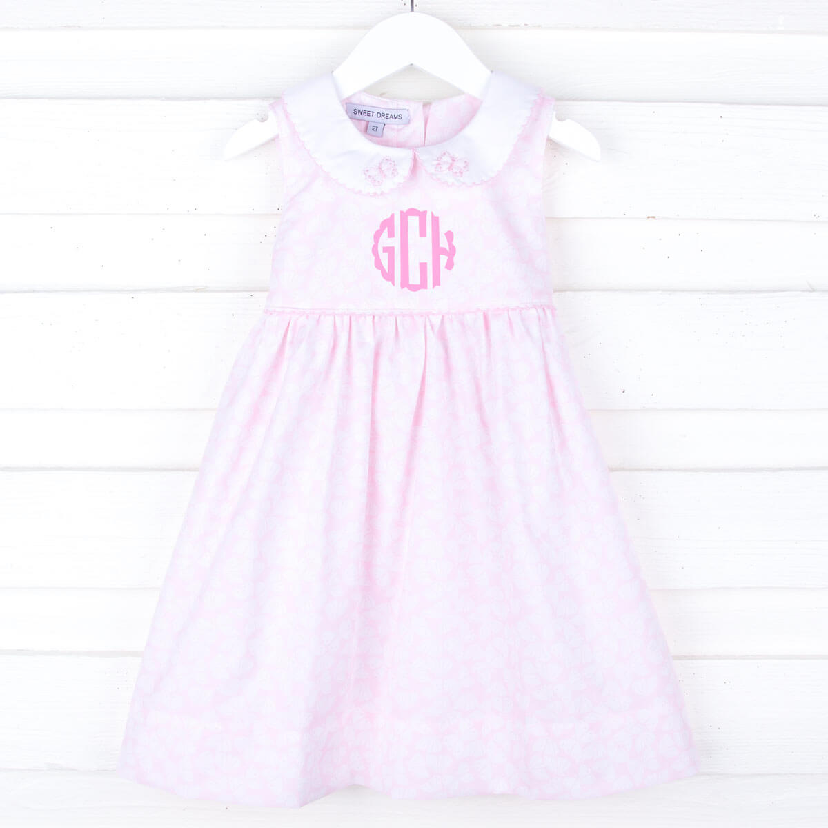 Pink Butterfly Embroidered Dress