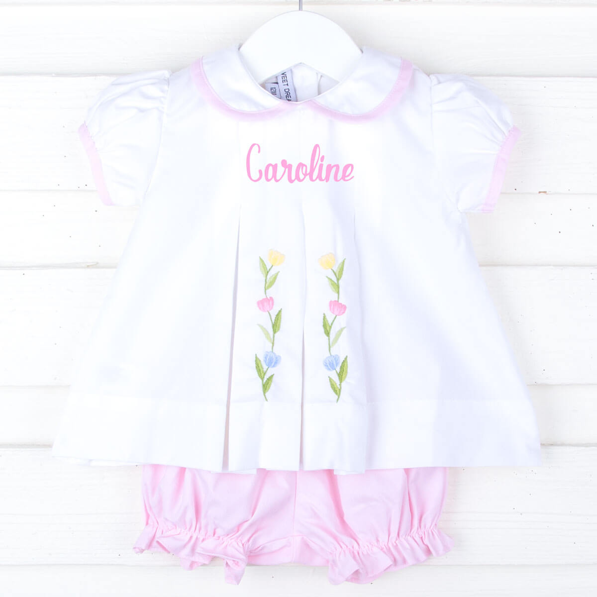 Tulip Embroidered Bloomer Set