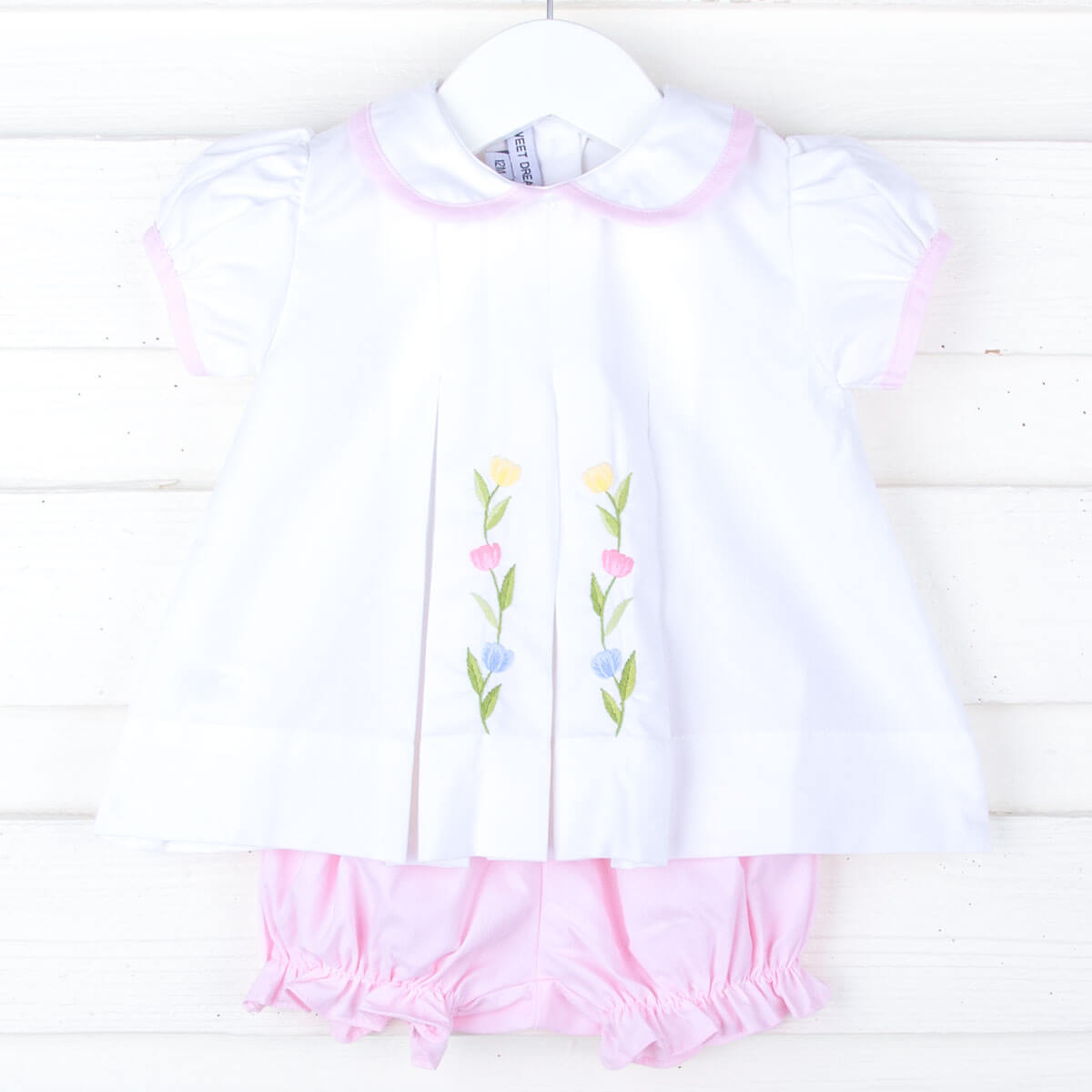 Tulip Embroidered Bloomer Set