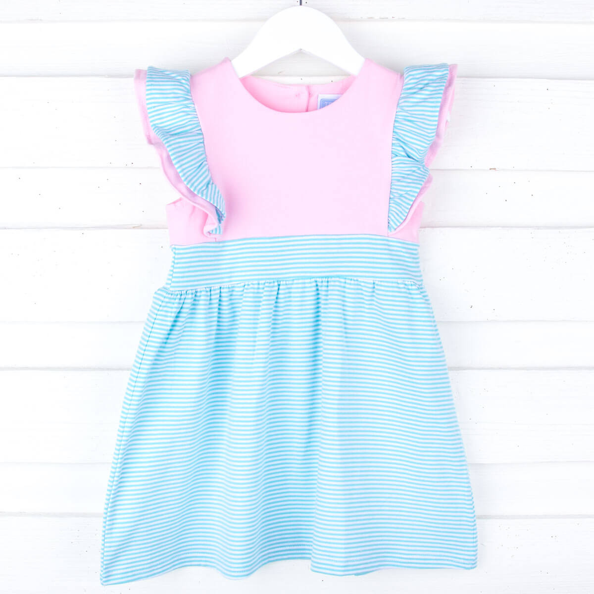 Rosie Mint Stripe & Pink Knit Dress