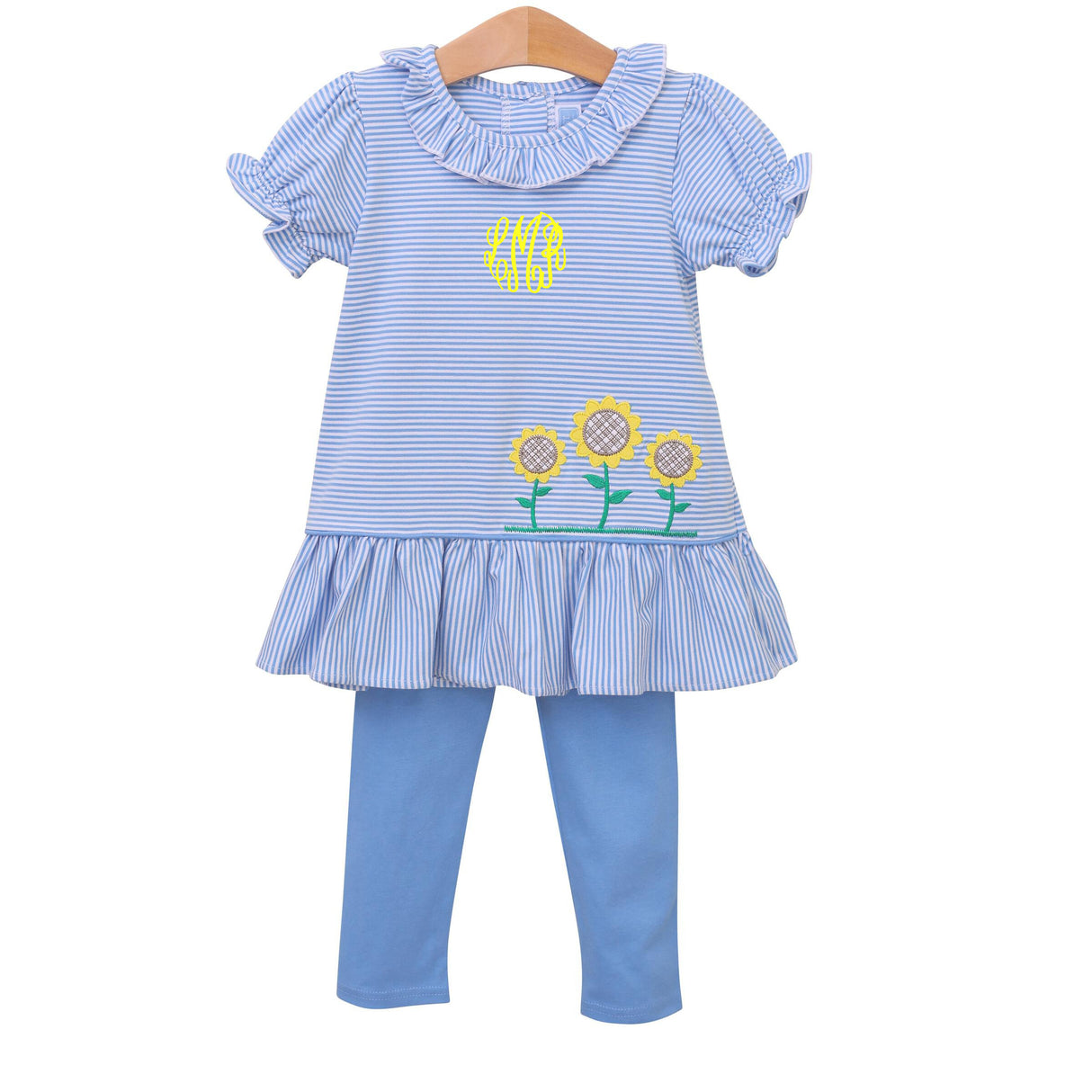 Sunflower Harvest Blue Stripe Knit Pant Set