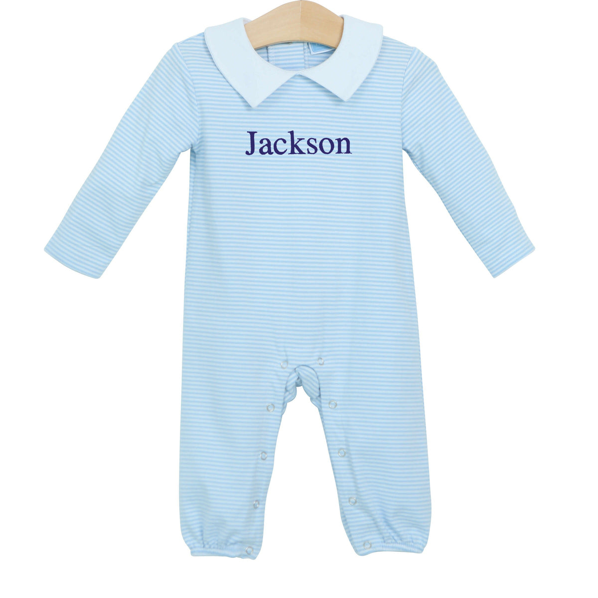 Bebe Jude Stripe Knit Romper - Blue Stripe main image 1