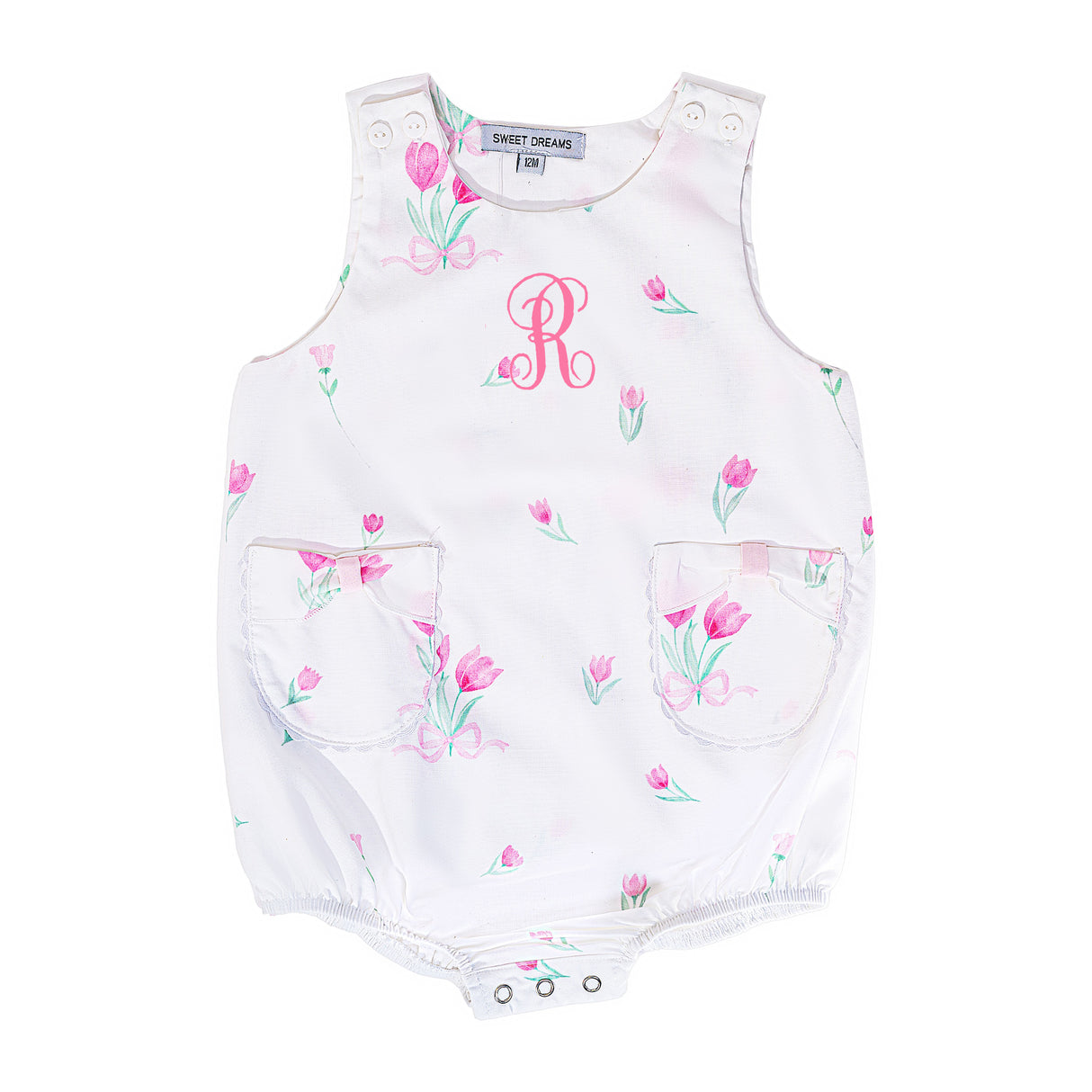 Bow Pocket Tulip Print Bubble