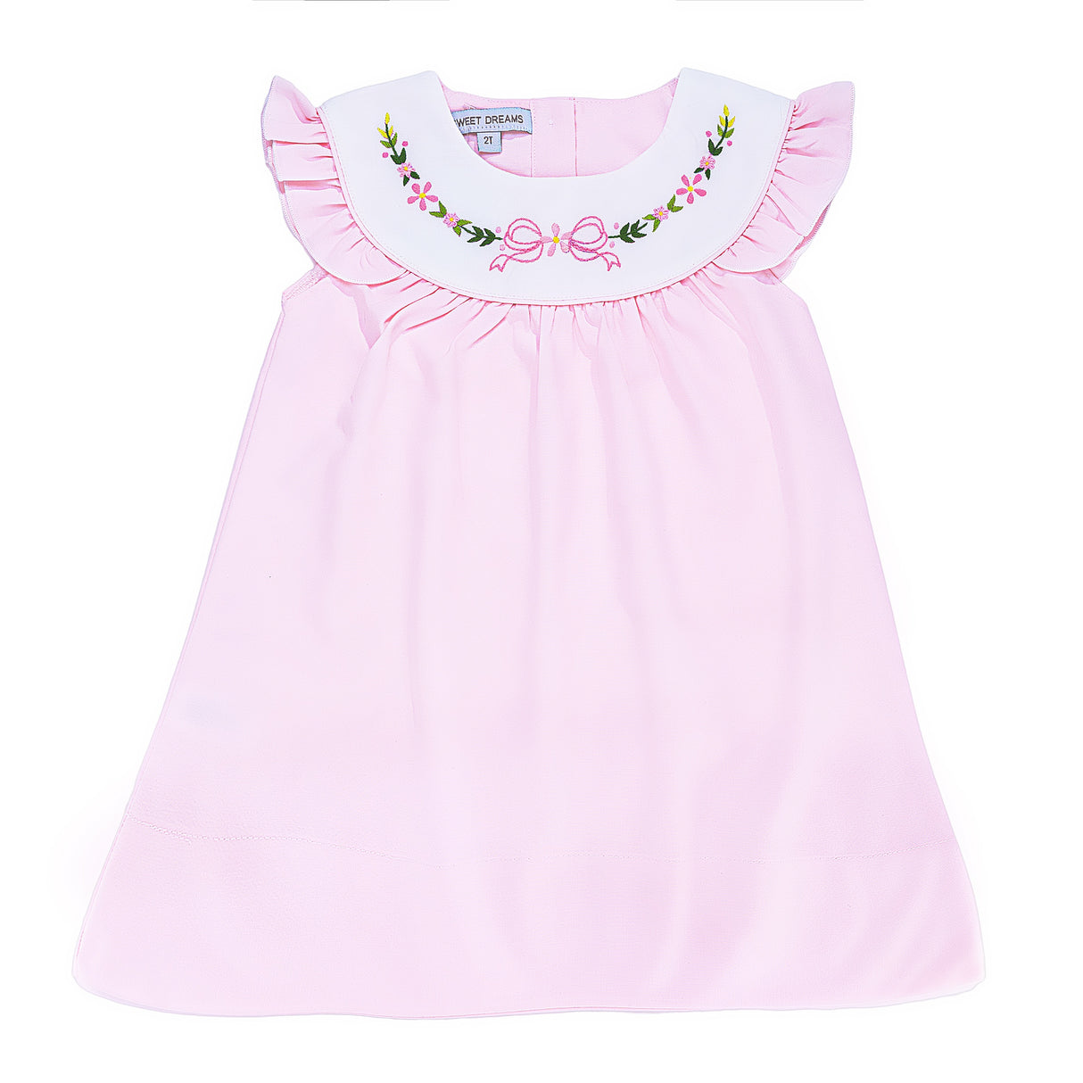 Bow and Floral Pink Dress