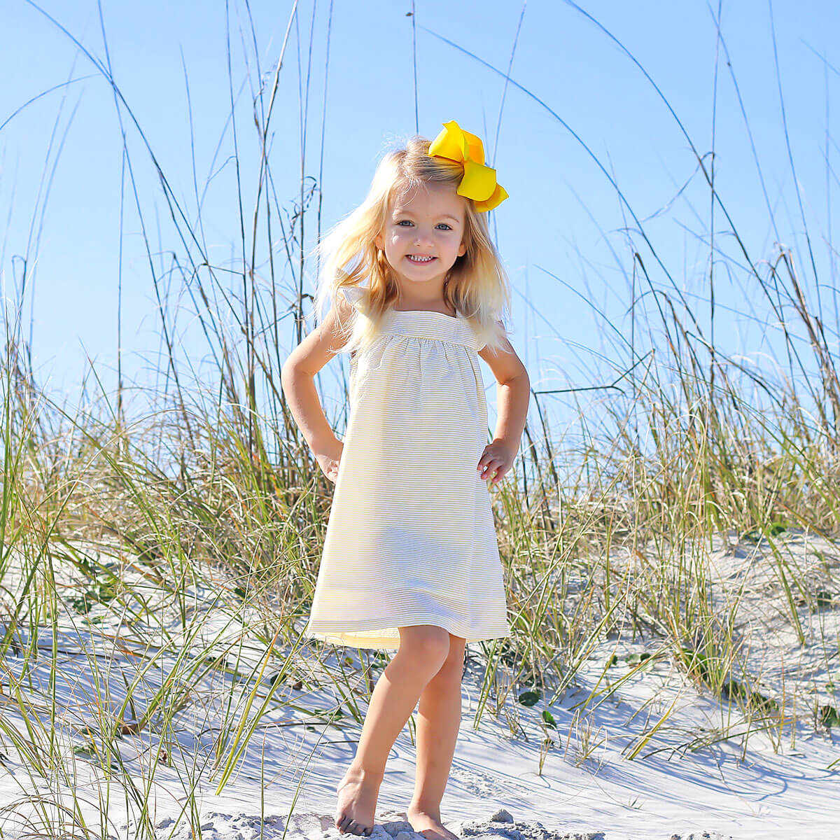 Yellow Stripe Amy Dress