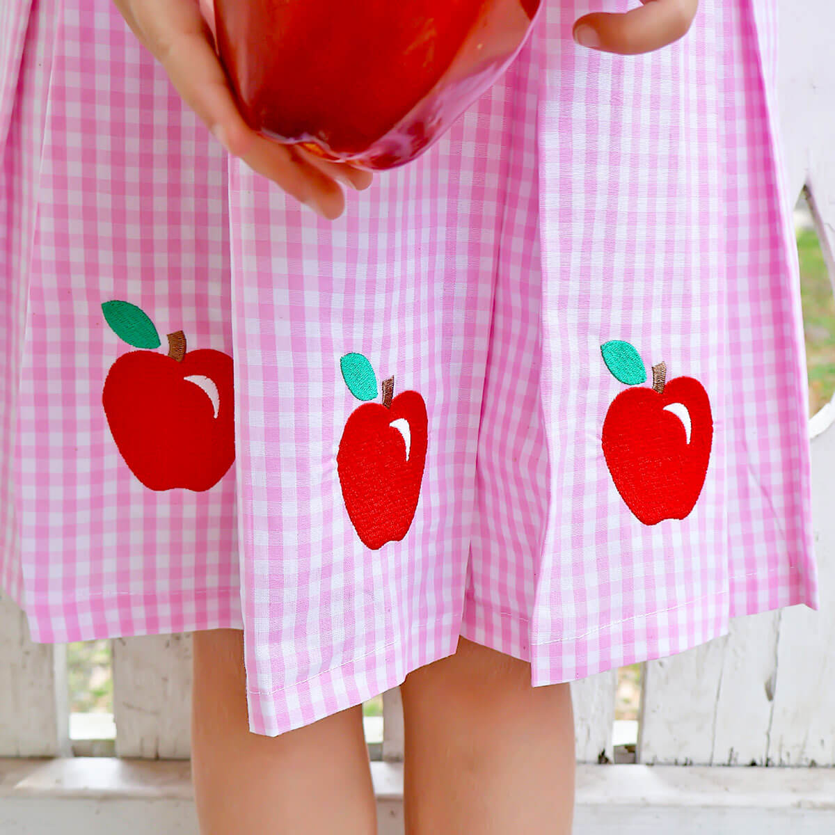 Smart Apple Pink Gingham Chloe Dress