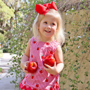 Tiny Apples Red Gingham Sadie Bloomer Set