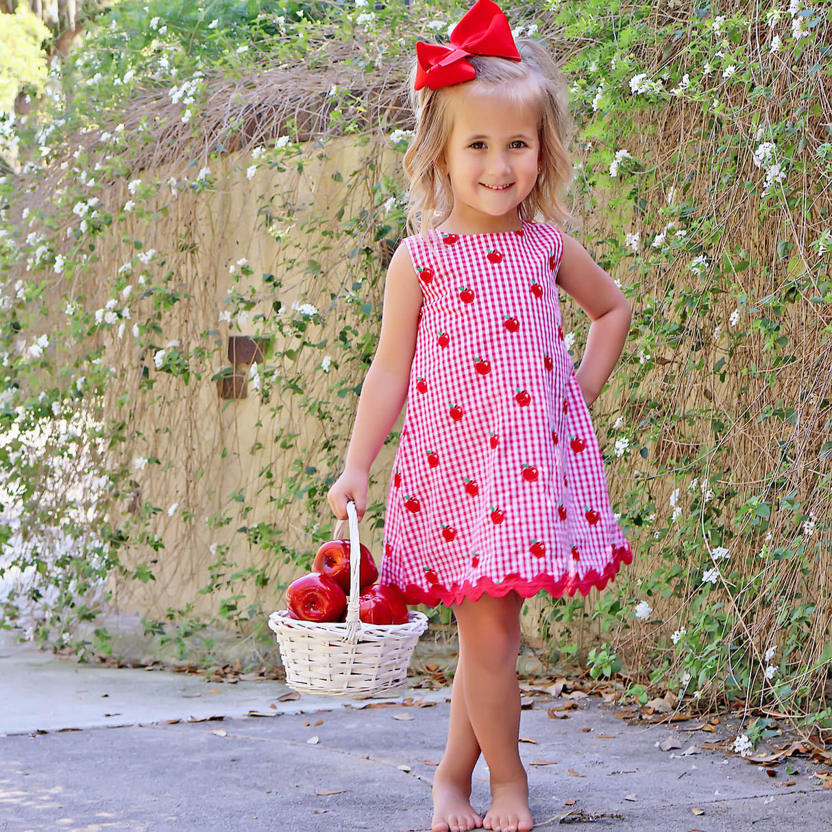 Tiny Apples Red Gingham Eleanor Dress